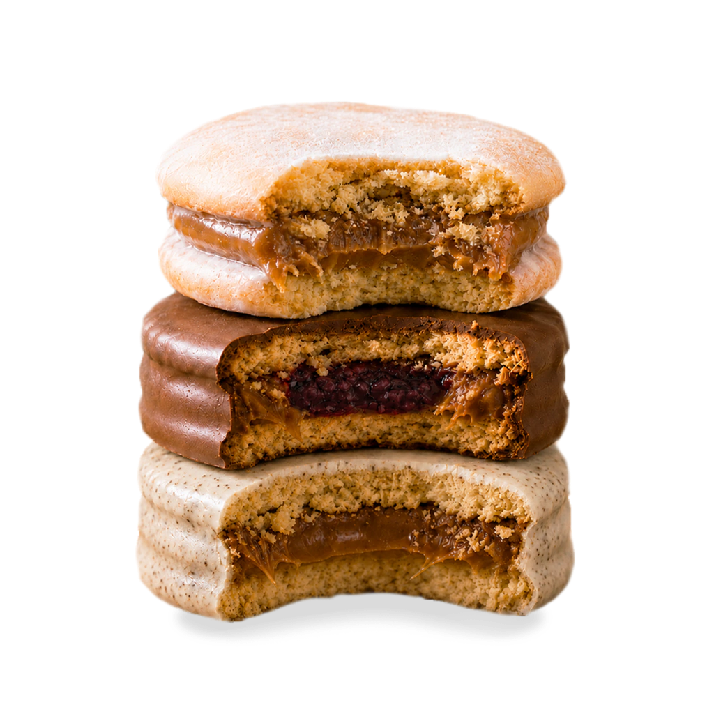Los 3 alfajores: Andino, Cordobés y Buenos Aires